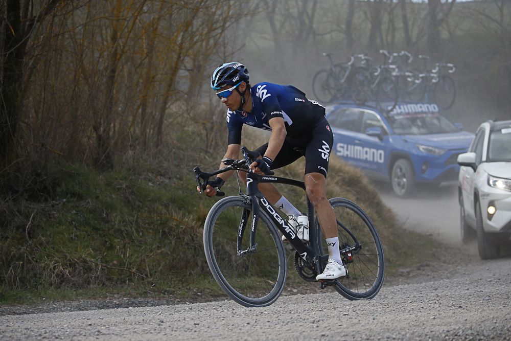 Team Sky's Diego Rosa in the breakaway