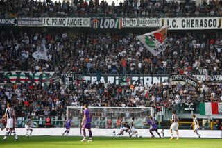 Juventus in action against Fiorentina at the Olympic Stadium in Turin in March 2008.