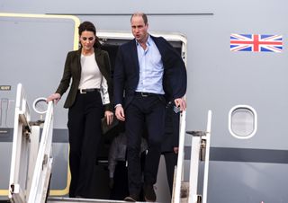 Kate and Will depart plane