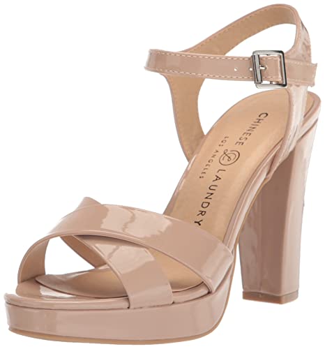 Chinese Laundry Women&#039;s Always Heeled Sandal, Nude, 8.5 Us M