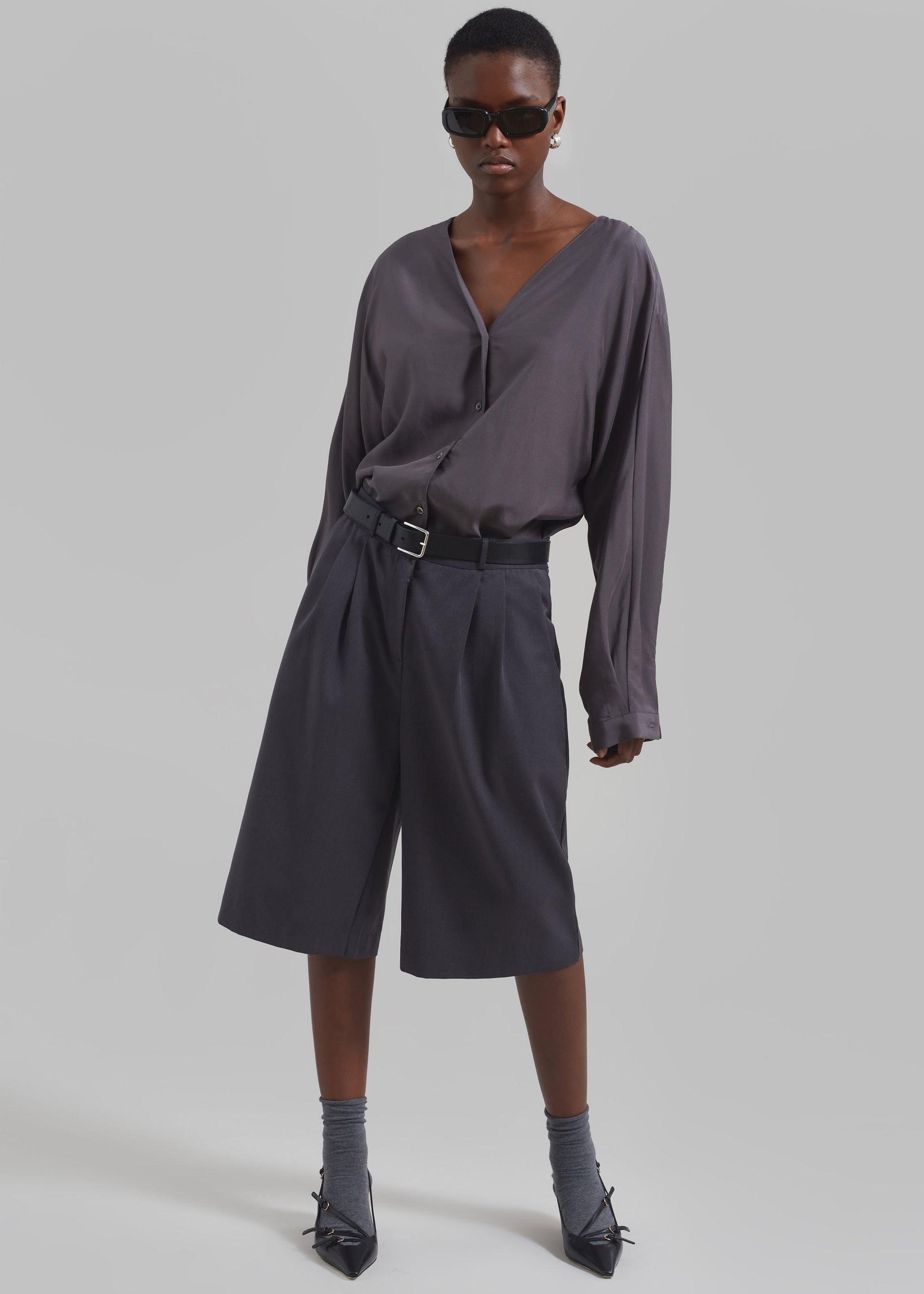 Wilma Pleated Bermuda Shorts