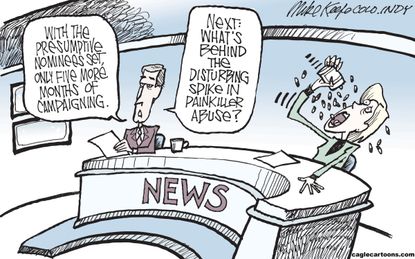 Political cartoon U.S. 2016 Election