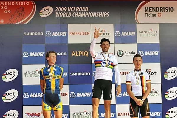 Fabian counts to three - the number of time trial world championship titles he has to his name.