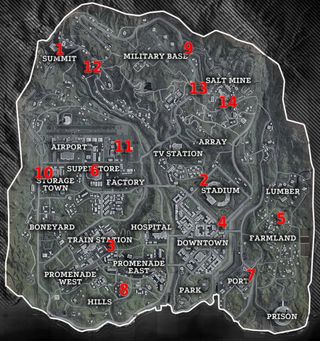 Warzone Uplink Station location map