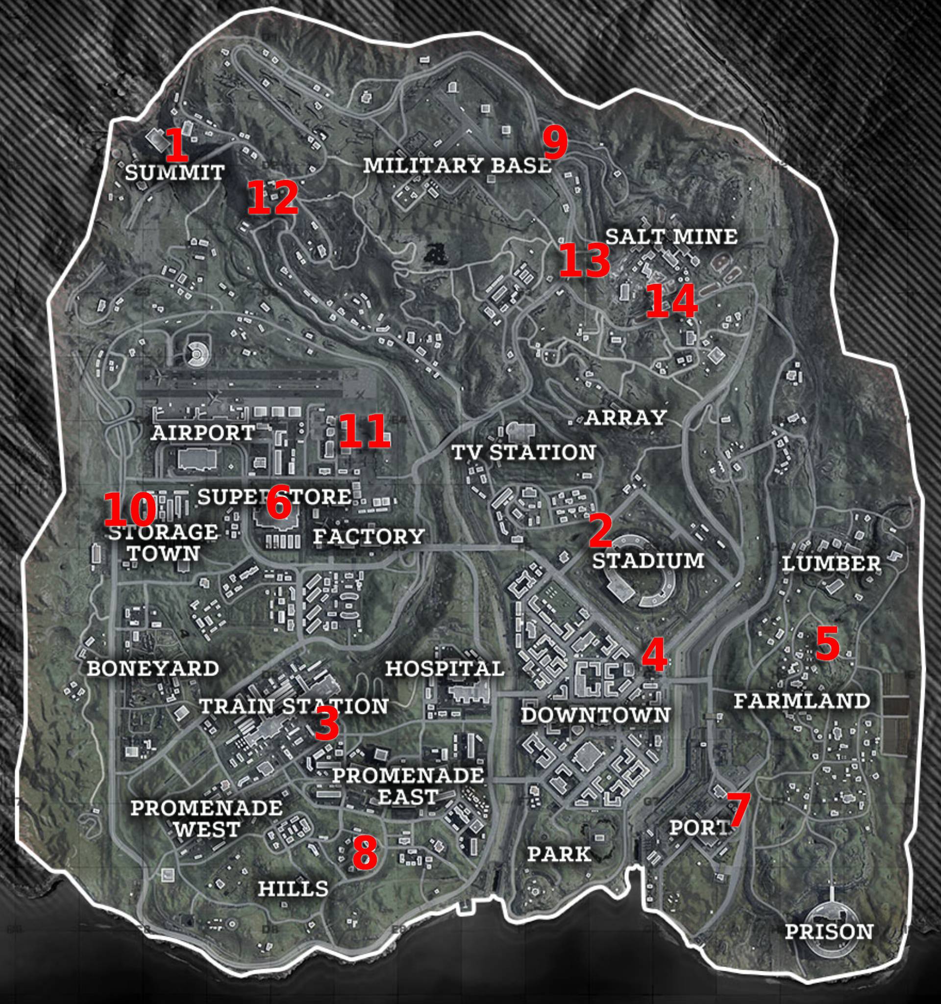 Uplink Station Warzone location map - where to find Warzone satellite 