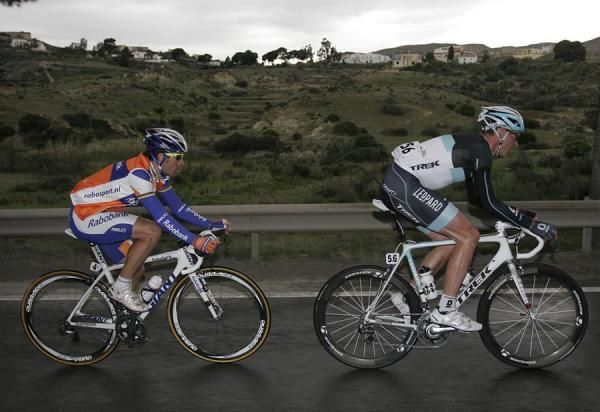 Oscar Freire (Rabobank) and Jens Voigt (Leopard Trek)