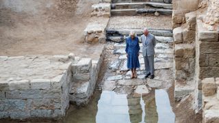 King Charles and Queen Camilla at the River Jordan