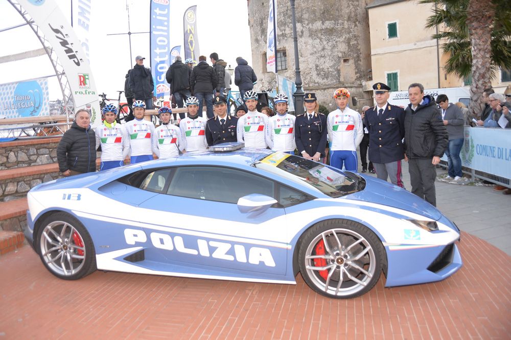 The Italian team with the local police