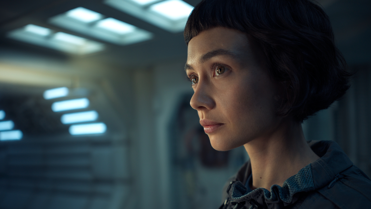 A picture of Wendy in Alien: Earth looking offscreen