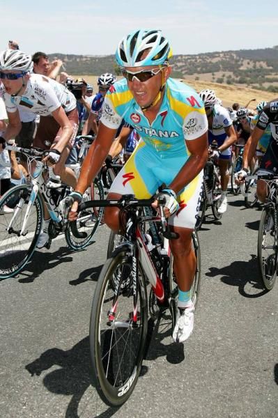 Allan Davis (Astana) on the climb.