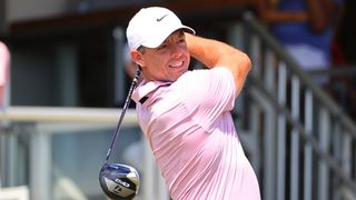 Rory McIlroy takes a shot during the Tour Championship