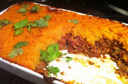 Indian Shepherd’s pie with sweet potato topping