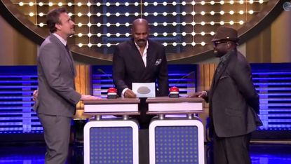 It's Team Fallon vs. Team Roots in a PG-13 Tonight Show Family Feud