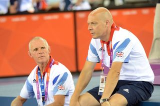 Dave Brailsford and Shane Sutton at the 2012 Olympic Games