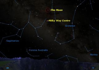 Sky Map for the Total Lunar Eclipse of June 15, 2011.