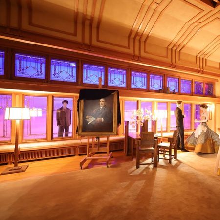 A view inside the "In America: An Anthology of Fashion" exhibition during the 2022 Met Gala 