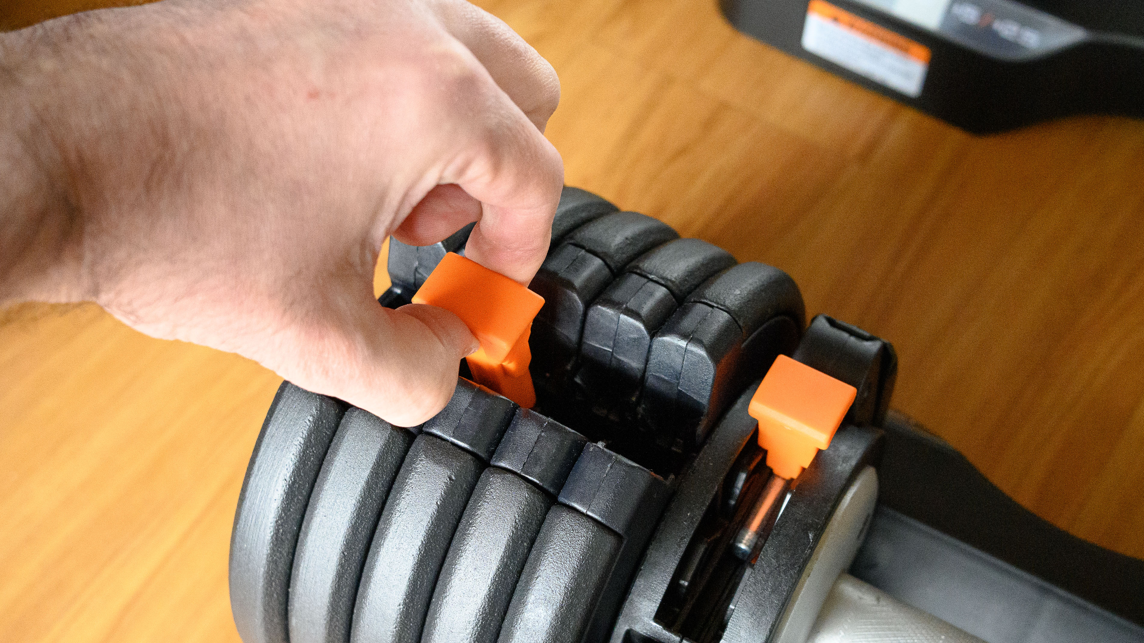 NordicTrack Select-a-Weight Adjustable Dumbbells.