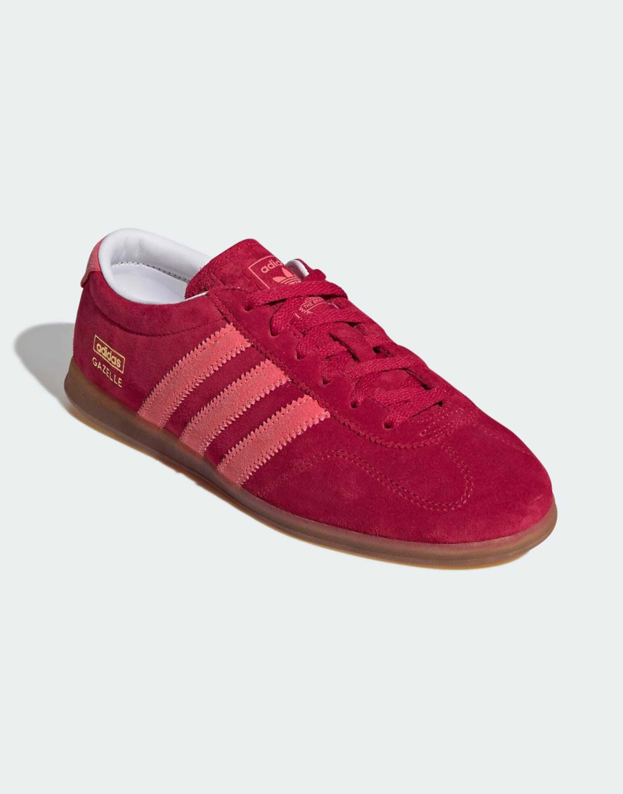 Adidas Originals Gazelle Lo Pro Shoes in Team Victory Red / Gum / Gum
