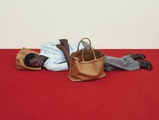 Man with Giant XXL Tote Bags and Shopper Bags