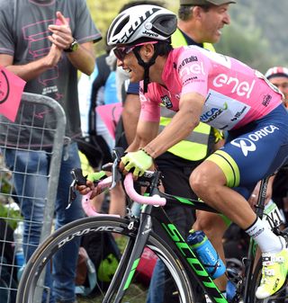 Esteban Chaves could not hold onto pink on stage 20 of the 2016 Giro d'Italia. Photo: Graham Watson