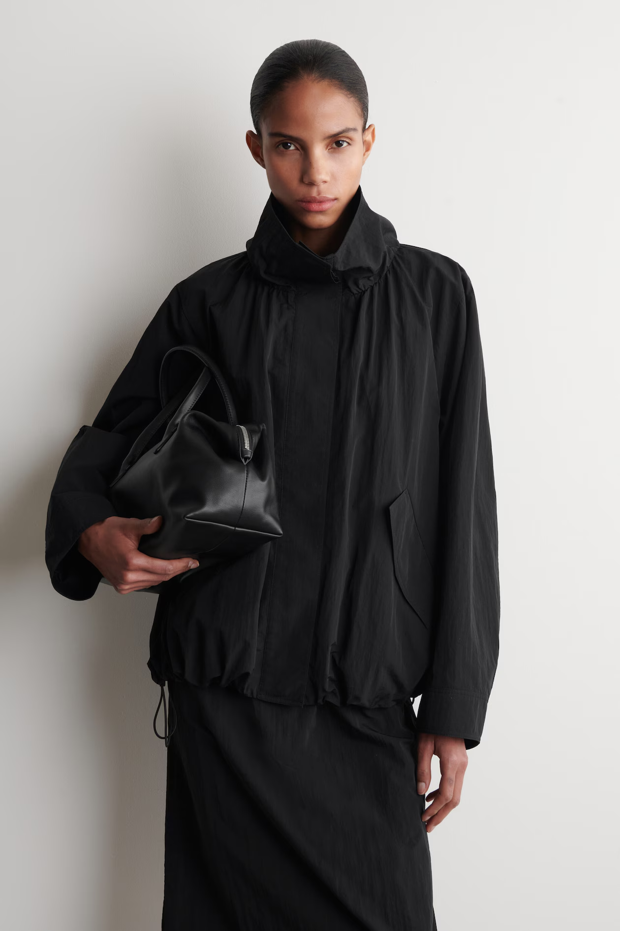 Cos, Nylon Mock-Neck Jacket