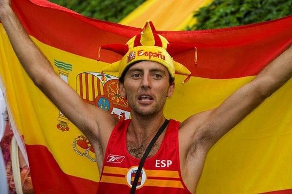 There might not have been many fans on the finishing curcuit, but the Spanish fans were