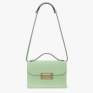 Victoria Beckham Dorian Bag In Jade Grained Leather