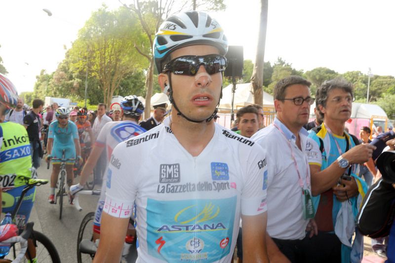 Fabio Aru (Astana) after finishing the stage