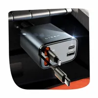 Lisen 4-in-1 Retractable Car Charger