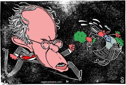 Political cartoon U.S. Bernie Sanders