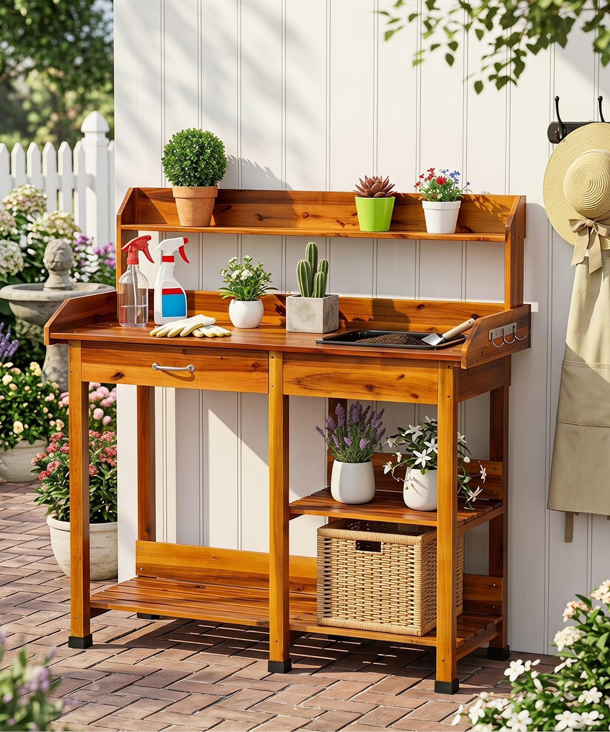 Amazon wooden potting bench