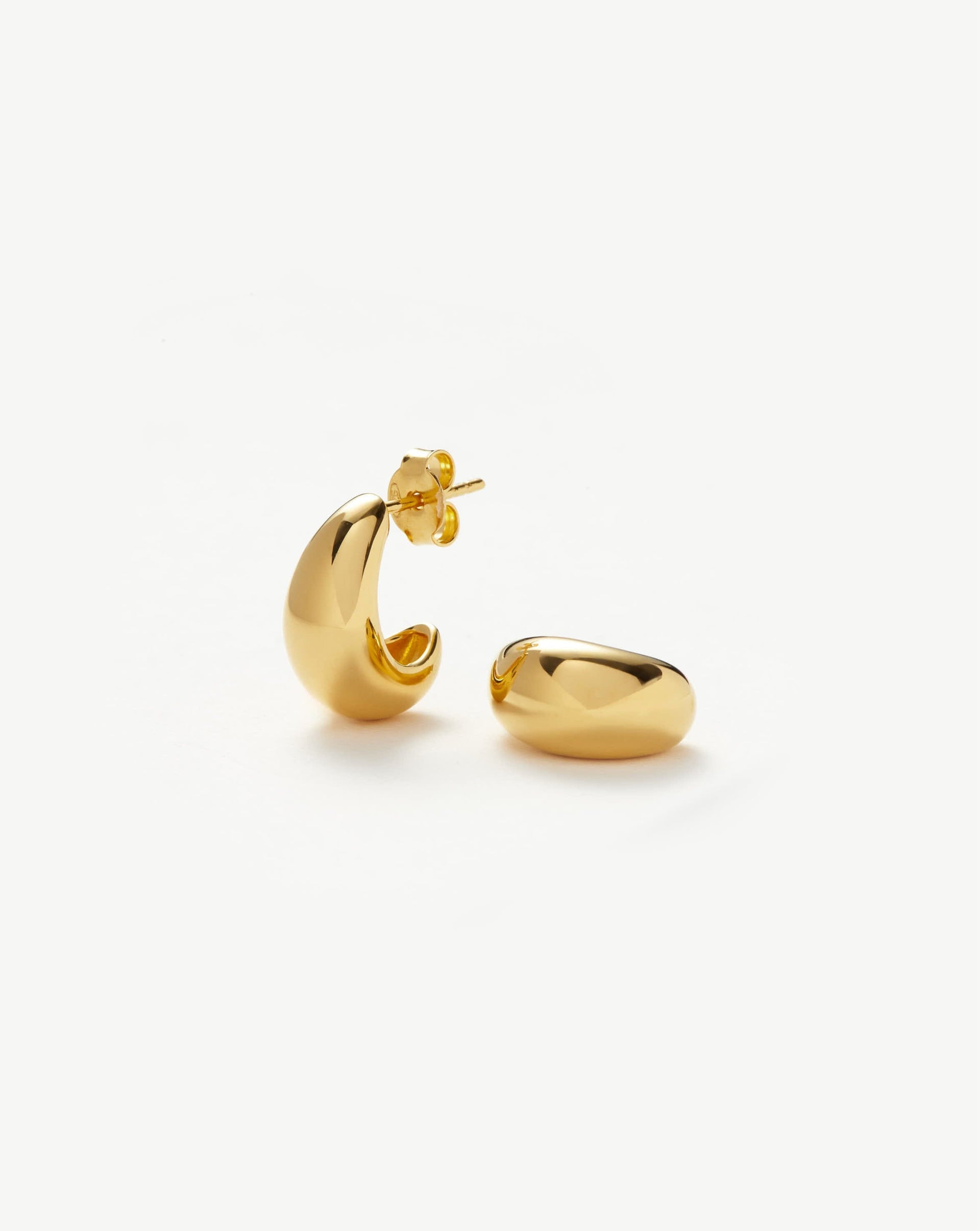 Savi Dome Mini Hoop Earrings - 18ct Gold Vermeil