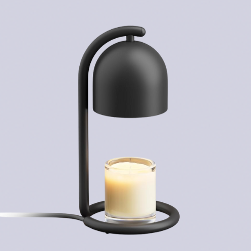 A black candle warmer
