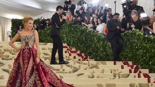 blake at the met gala in 2018 with her matching dress﻿