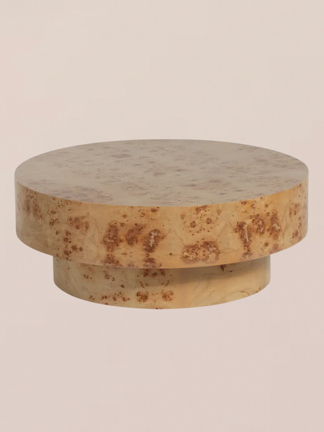 Low Burl Veneer Coffee Table