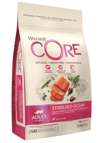 Wellness Core Sterilised Ocean Dry Cat Food Salmon Recipe 4kg bag£28.49 from Amazon