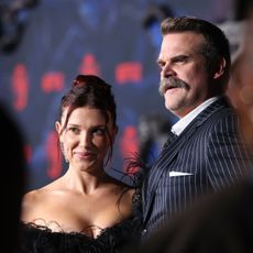 Millie Bobby Brown and David Harbour attend the 'Stranger Things' season five premiere