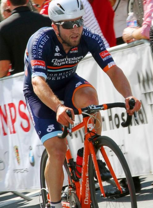 With a few laps to go, Allan Rigo (Champion Systems p/b Stan's notubes) takes a shot and gets out front.