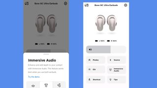The control app for the Bose QuietComfort Ultra earbuds