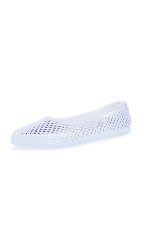 Ancient Greek Sandals Women's Iro Jelly Flats, Clear, 8 Medium Us