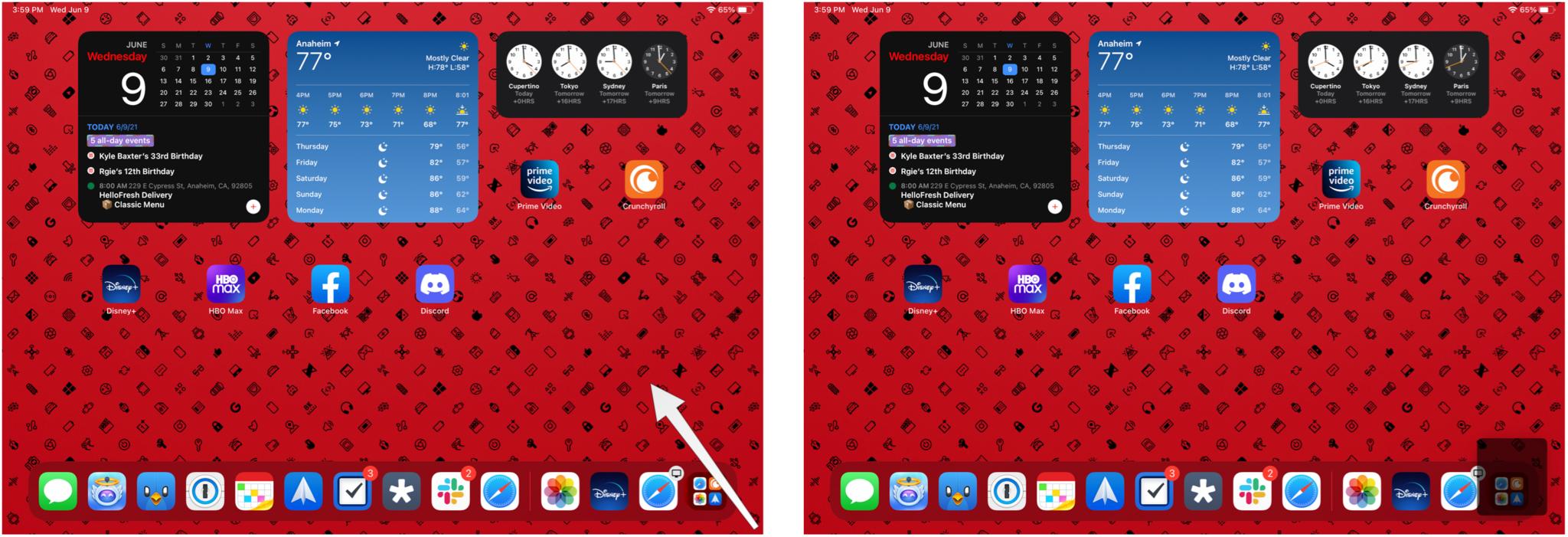 Bring up Quick Note on iPad by showing: Swipe up from the bottom right corner until the box expands with menu buttons and is fully opaque