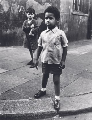 Two boys in Southam Street, 1956
