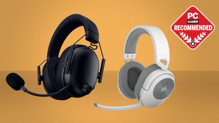 Two of the best wireless gaming headsets with a PC Gamer recommends badge in the top right.