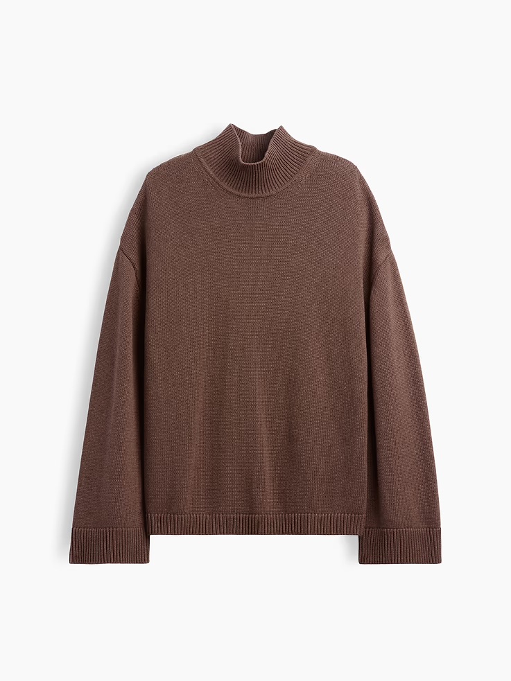 Gap, 100% Cotton Oversized Mockneck Sweater