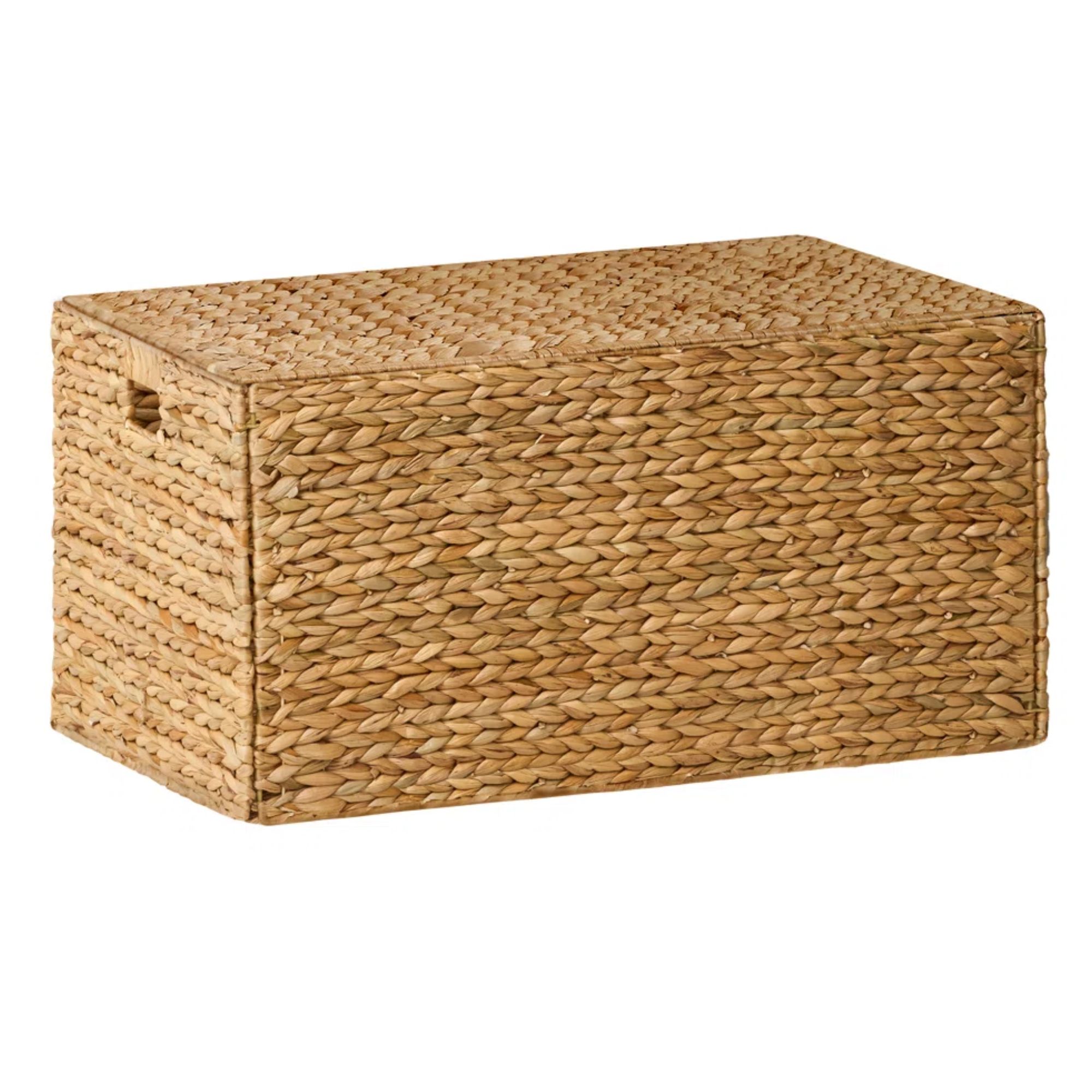 Wicker storage trunk