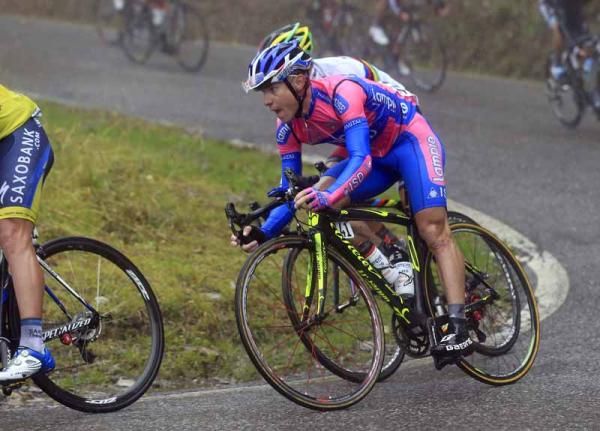 Damiano Cunego (Lampre - ISD) couldn't cope with the attacks on the final climb