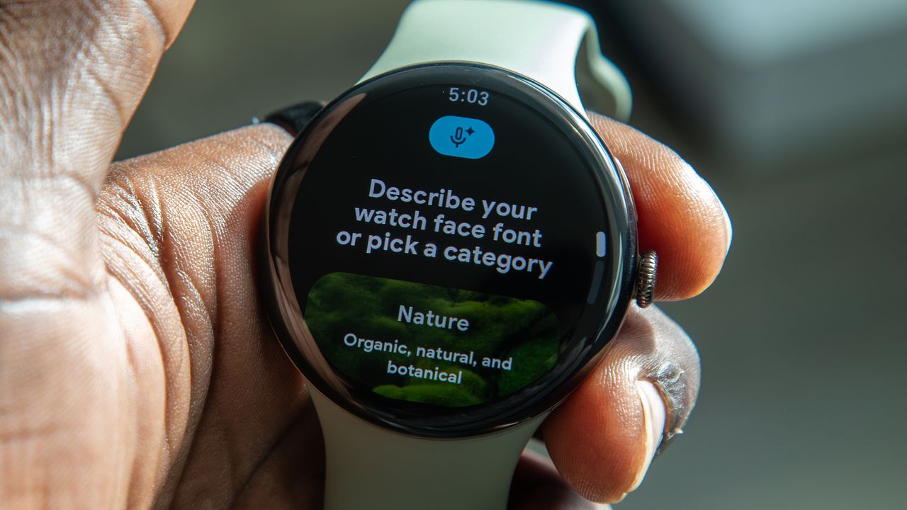 AI wallpaper on the Pixel Watch 5