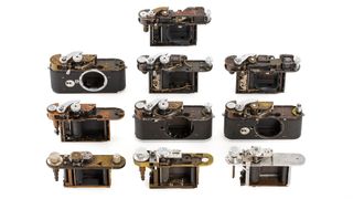 10 Leica M prototypes photographed for Leitz Photographica Auction 45