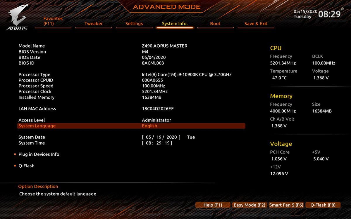 Gigabyte Z490 Aorus Master