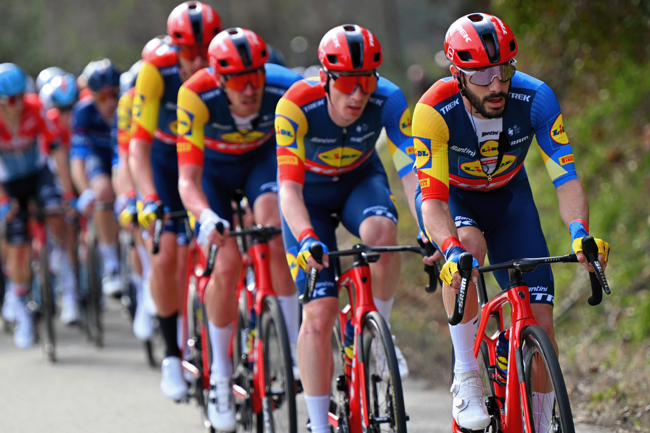 Julien Bernard leads Lidl-Trek on the road